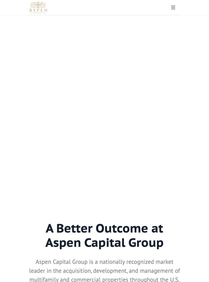 The Aspen Capital website preview