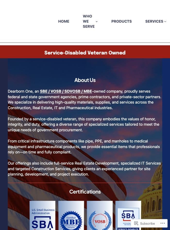 Dearborn One website preview